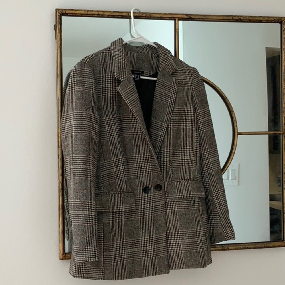 Forever 21 plaid blazer size S